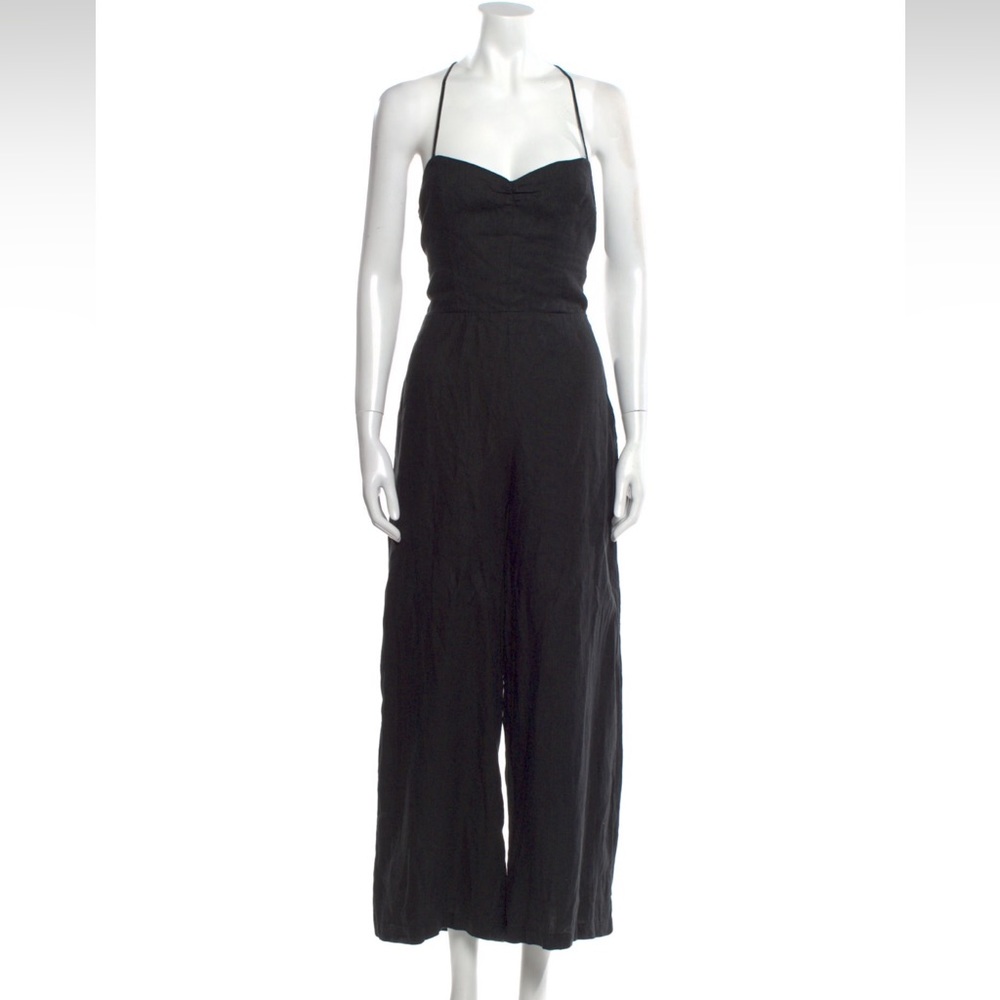 Reformation wide leg linen jumpsuit